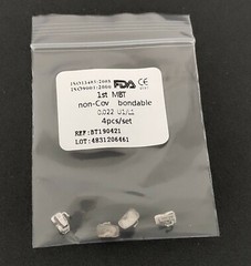 100Packs Dental Orthodontic Buccal Tube MBT/Roth .022 Molar Bondable No-cov