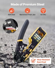 VEVOR Crimping Tool Ethernet Crimper for RJ45/RJ11/RJ12 4/6/8-Pin Modular Plugs