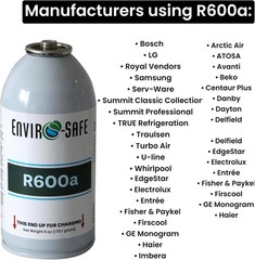 ENVIRO-SAFE R600a Refrigerant (1 Can) 6 oz. 170g with Charging Gauge Set