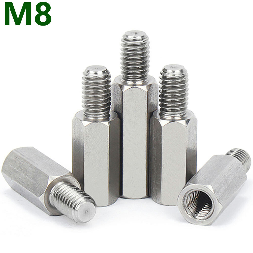 M8 + 15mm Male-Female Stainless Steel Hex Column Standoff Support Spacer Pillar
