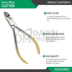 TC Ligature Wire Cutter Orthodontic Soft & Hard Wire Cutting Straight German Gr