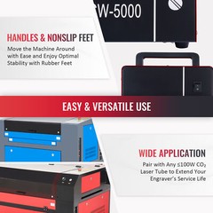 OMTech CW-5000 Industrial Water Chiller for CO2 Laser Engraving Cutting Machines