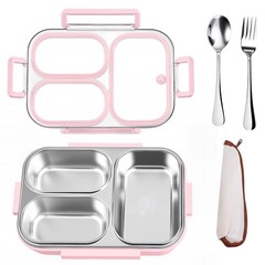 Vacaid 25Oz 18/8 Stainless Steel Lunch Kit Bento Fork/Spoon – 3 Leakproof