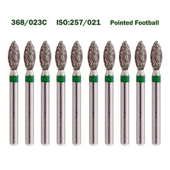 Dental Diamond Burs FG Pointed Football 368/023C Coarse Grit High Speed Bur