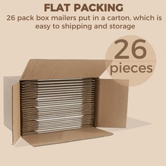 Golden State Art 6x4x2 inches Shipping Boxes Pack of 26 White Corrugated Card…