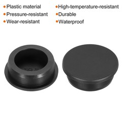 3pcs T-Shaped Silicone Plugs 39.3mm 1-1/2″ Dia Snap in Plug Seal Round Black