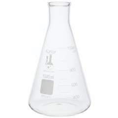 1000ml Erlenmeyer Flask, 3.3 Borosilicate Glass, Karter Scientific (Single)