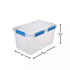 50L/52.8Qt Waterproof Clear Latch Tote IP-67