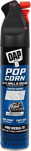 DAP® Popcorn 2 in 1 Wall & Ceiling Water-Based Spray Texture, 20 Oz White – 1EA
