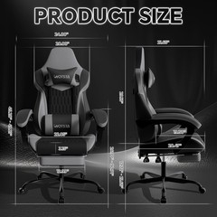 Gaming Chair with Footrest,High Back Gaming Chairs Ergonomic Office Gamer Chair