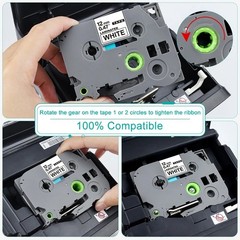 TZe-231 TZ-231 Label Tape for Brother P-Touch PT-D210 H110 12mm Black on White