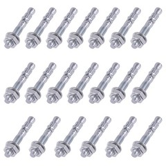 Glarks 20Pcs 3/8″ x 3″ Wedge Anchors Zinc Plated Heavy Duty Fastener for Conc…