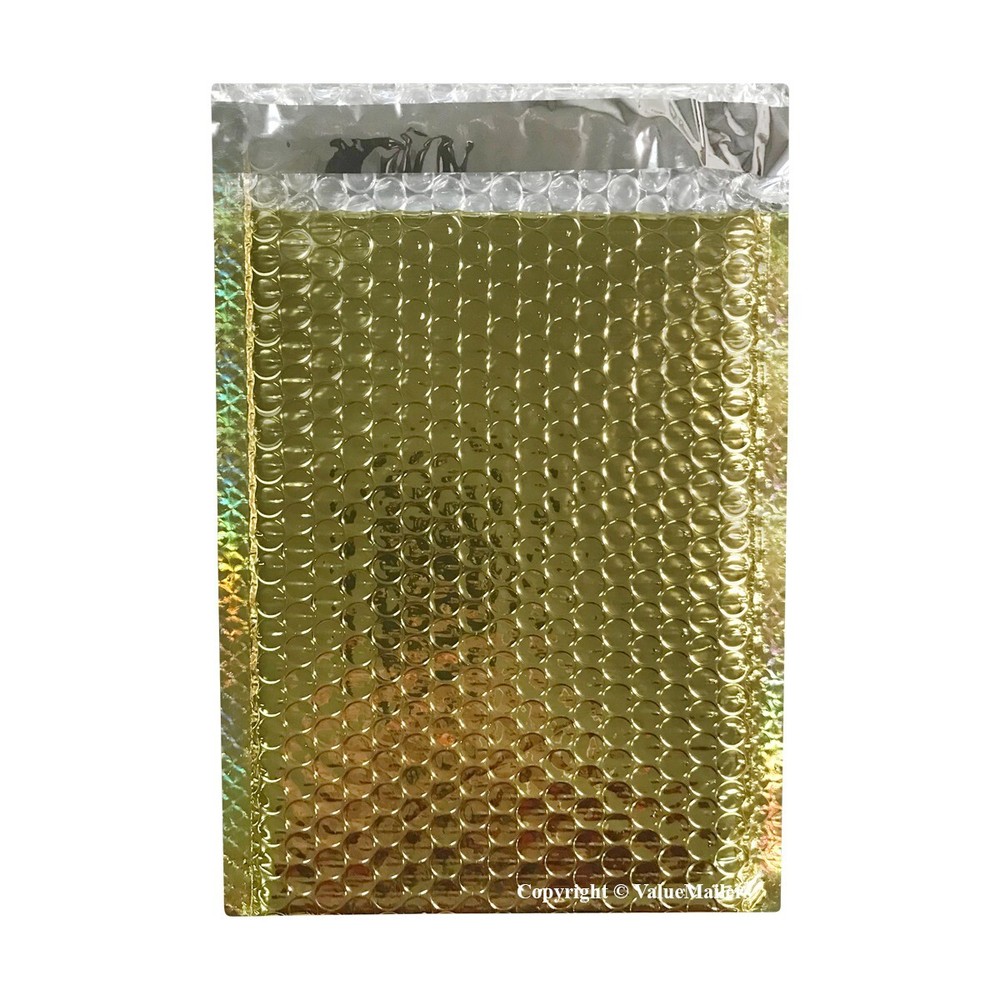 1000 #000 Glamor Metallic Gold Poly Bubble Mailers Envelopes Bags 4×8 Extra Wide