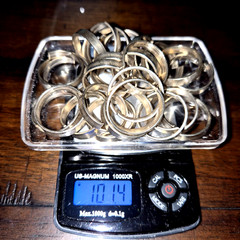 Lot of 25 Silver 56% BAG7 Brazing Rings Prince Izant 1.0 OD 101.4g Not Scrap NOS
