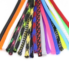 4mm PET Expandable Braided Tube Sleeving Sheath Dense for Cable Wire Dia.3-5mm