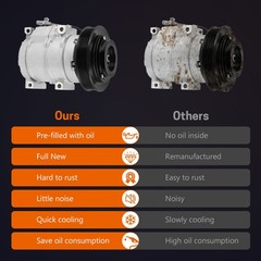 A/C AC Compressor for Toyota Corolla Matrix 2003-2008 L4 1.8L 883200212084 77391