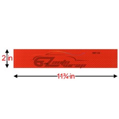 Red DOT-C2 Conspicuity Reflective Tape Strip 1 Foot Safety Warning Trailer RV