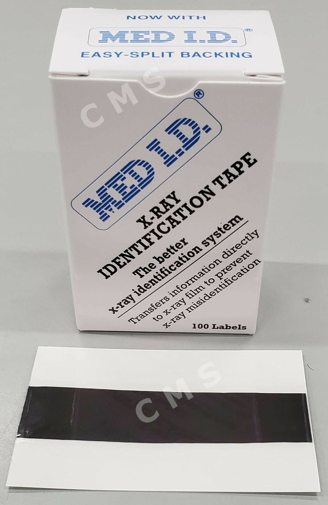 MED ID X-Ray Identification Tape 2″ (3/4″ Writeable) 3″ Strips 100/BX X-Rite USA
