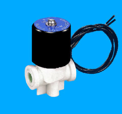 1/4″ NPT 110/120 AC Plastic N/C Solenoid Valve, R/O, Air & Water (Push on Lock)