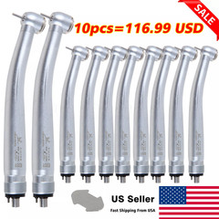 10 Packs NSK Style Dental High Speed Handpiece Push Button 4Hole Air Turbine USA