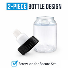 10 Pack Bottle-Style Premium Foil Storage Organizers with Lids–Assorted Graphics