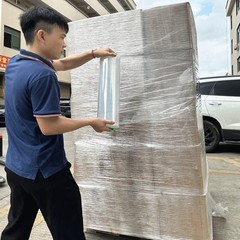 2-Pack Clear Stretch Wrap 18″ x 1000 Feet 80 Gauge Industrial Strength with P…