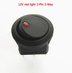 KCD1 Round Power Button Switch With Light 2/3/4/6-Pin 2/3-Way OFF/NO Hole 20MM