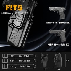OWB Holster for M&P Shield 9mm Equalizer & EZ & 380 EZ, Red Dot Compatible, I…