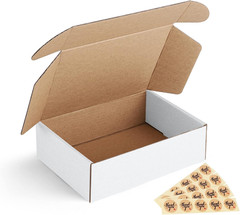 7X5X2 Shipping Boxes Small Corrugated Cardboard Box – 25 Pack White Mailing Boxe