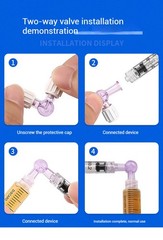 10Pcs 2-Way Valve Medical Disposable Adapter With Cap Protection For Medical Use