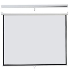 120″1:1 Projection Projector Screen Manual Pull Down Matte HD Movie Theater Home