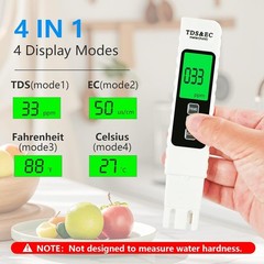 4 in 1 TDS Meter Digital Water Tester – Accurate and Reliable TDS EC & Temp(°C,