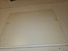 Vintage Plastic Exit Sign off white and red