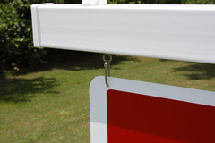 Vinyl PVC Real Estate Sign Post – White – 6′ Tall Post