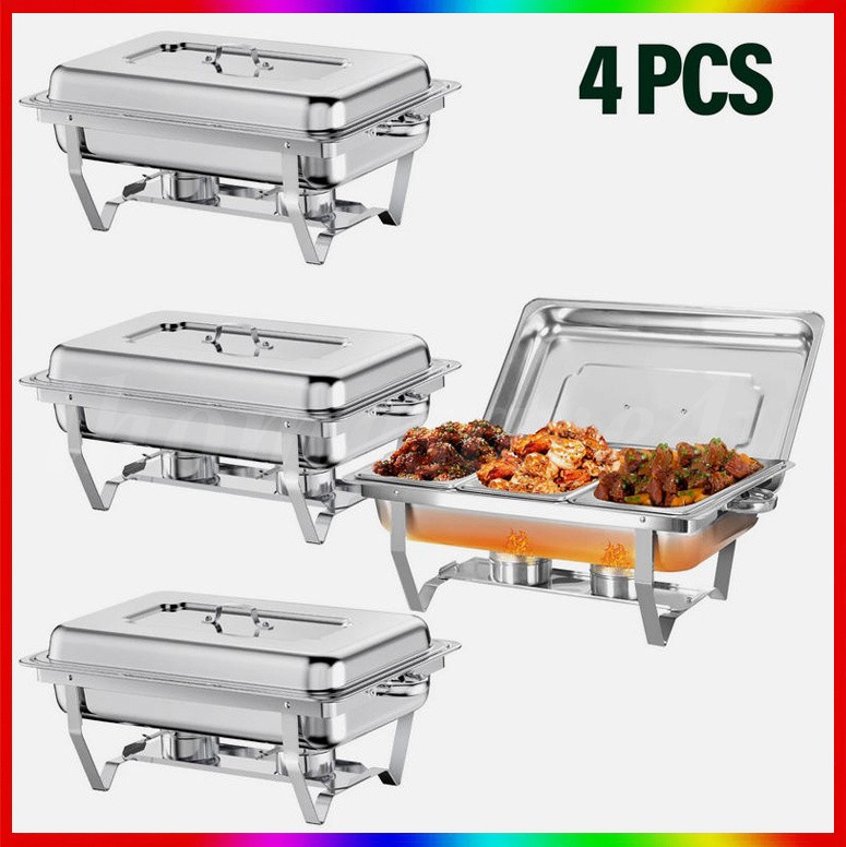 9QT Catering Chafing Dish Food Warmer buffet set 316 Stainless Steel w/3 pan