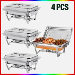 9QT Catering Chafing Dish Food Warmer buffet set 316 Stainless Steel w/3 pan