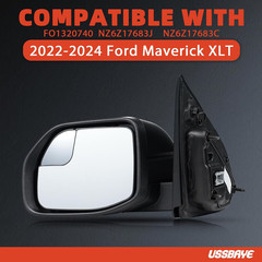 Side Mirror Assembly Compatible with 2022-2024 Ford Maverick XLT Left Driver Sid