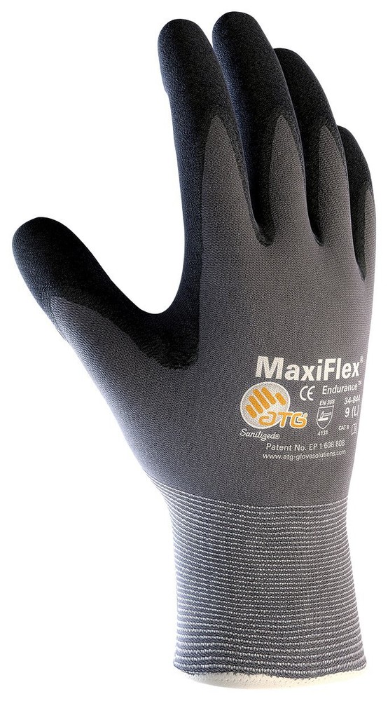 Endurance Seamless Knit Nylon Gloves Medium Gray/black 12 Pairs