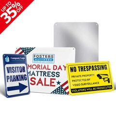 Anley Custom Aluminum Signs Personalized Print Durable 5Mil Aluminum Metal Plate