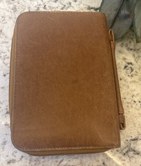 Franklin Covey? Compact Brown Leather Planner Organizer Wallet Binder READ