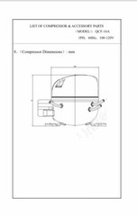 Replacement Refrigerator Fractional Compressor 60Hz 110V-120V 1/6 HP
