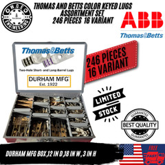 Thomas And Betts color keyed lugs assortment set 246 pieces 16 variant