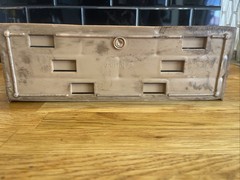 Vintage Lerner Faux Wood Look Plastic Desk Organizer 70s Retro MCM 3 Tier 6 Slot