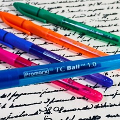 ProMarx Pens Colors Ballpoint 1.0m Comfort Grip Writing Diary Journal Calendar n