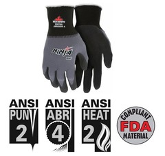 MCR Safety Gloves N96790XL Ninja BNF 15 Gauge Work Gloves, Nylon/Spandex…