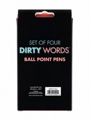 Yes! Designs Funny Dirty Words Ballpoint Pens For Adults Set of 4, New Open Box