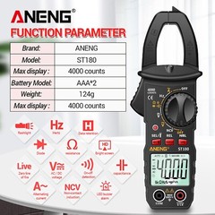 Digital Multimeter Tester AC DC Volt Amp Clamp Meter Auto Range LCD Handheld