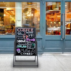 LED Message Board Restaurant Menu Sign Illuminated Neon Erasable with Remote