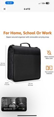 Durable 3 Ring Binder with Zipper, Sturdy Storage to Keep Documents Organized, 3