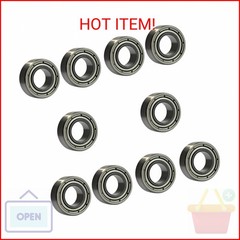 10 PCS R188ZZ Deep Groove Ball Bearings – 1/4 Inch x 1/2 Inch x 3/16 Inch – Both